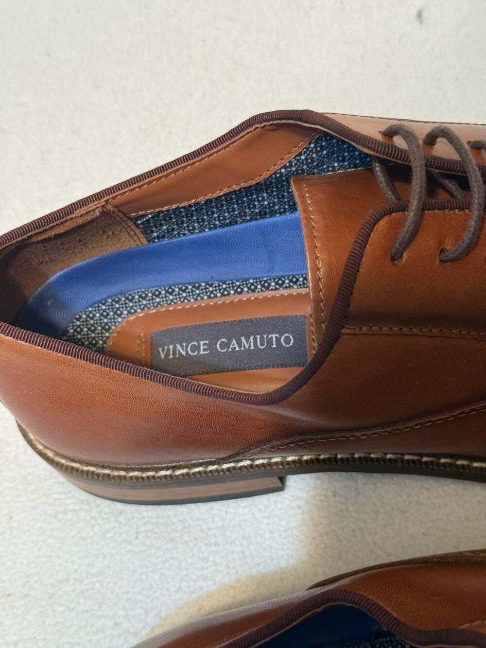 Vince Camuto Vy-Lawsen Brown Leather Oxford Shoes Size 11M